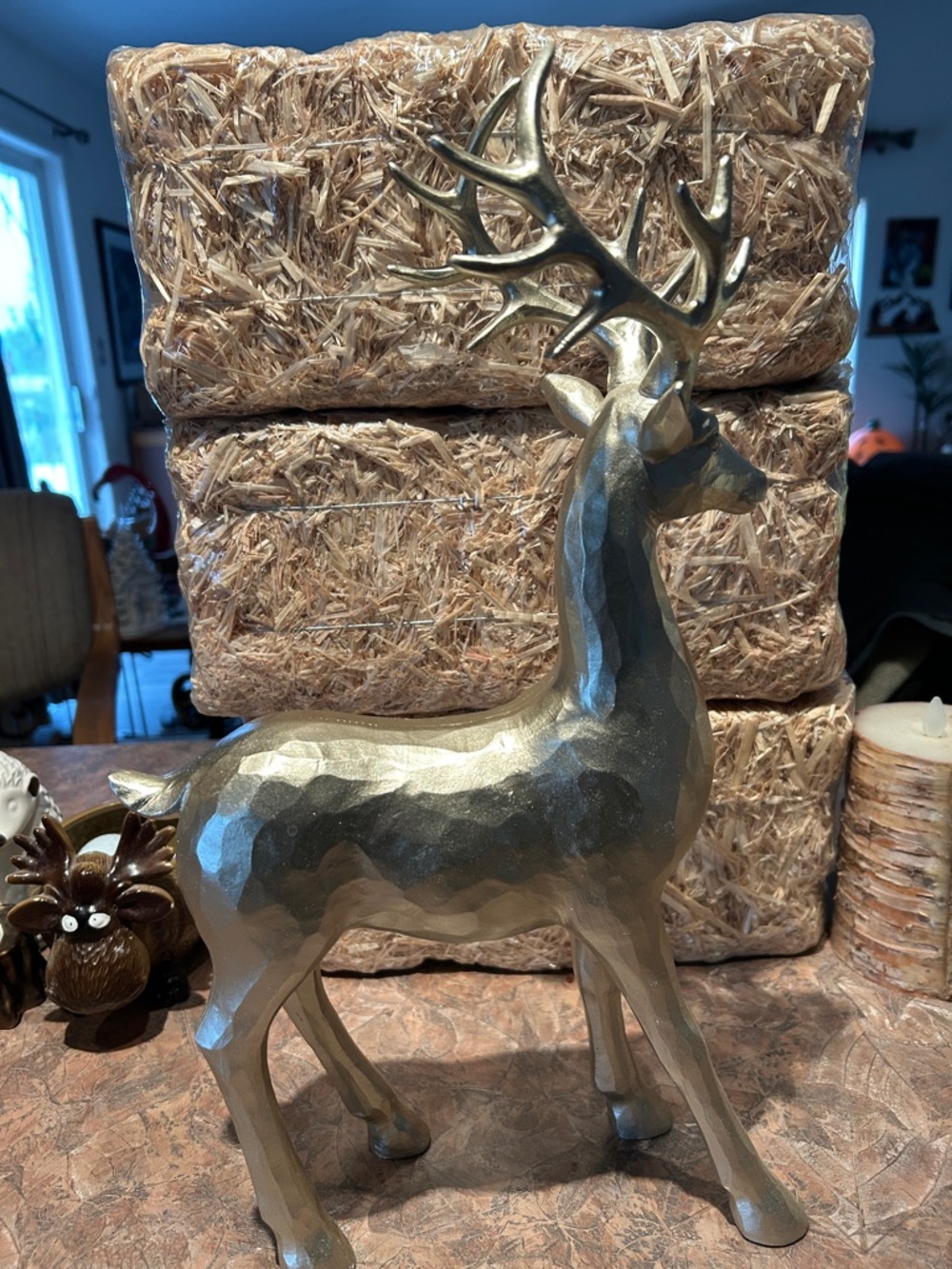 Hobby Lobby Grand Buck Statue in A Beautiful Gold Textured Tone - Picture 6 of 9